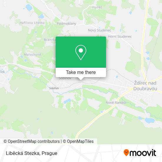 Liběcká Stezka map