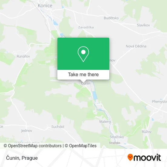 Карта Čunín