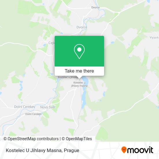 Kostelec U Jihlavy Masna map