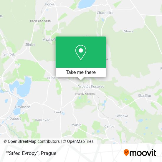 ""Střed Evropy“ map