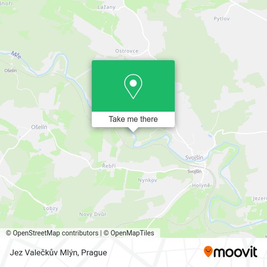 Jez Valečkův Mlýn map