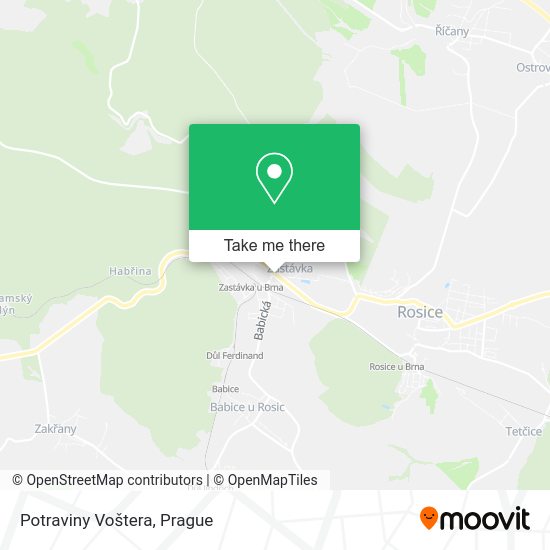 Карта Potraviny Voštera