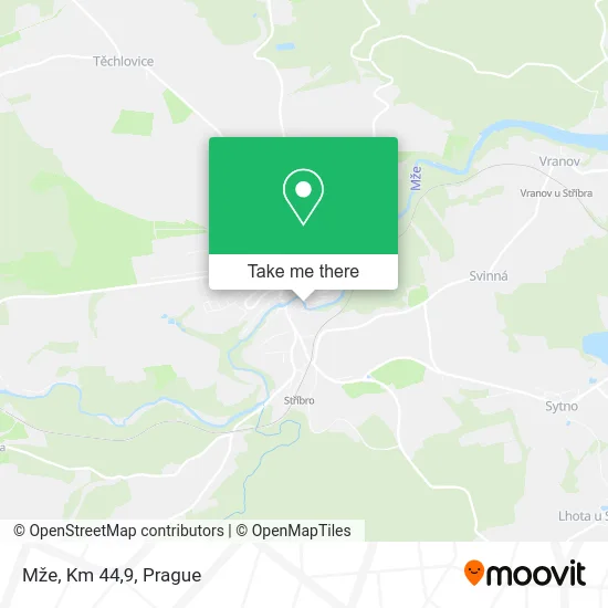 Карта Mže, Km 44,9