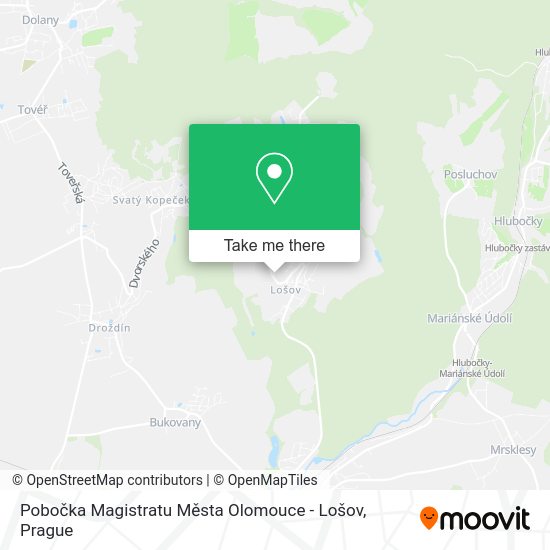 Pobočka Magistratu Města Olomouce - Lošov map