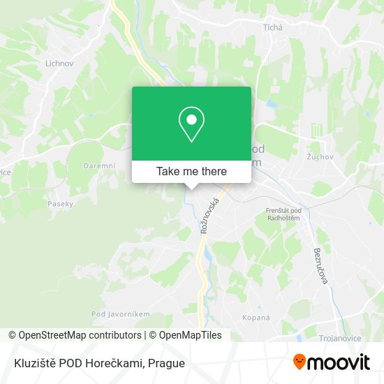 Kluziště POD Horečkami map