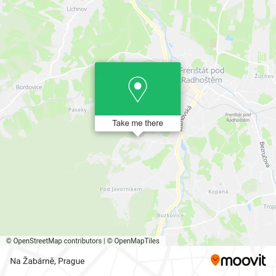 Карта Na Žabárně