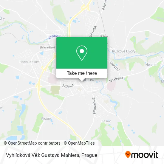 Карта Vyhlídková Věž Gustava Mahlera