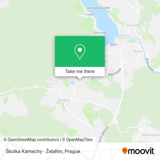 Školka Kamechy - Žebětín map