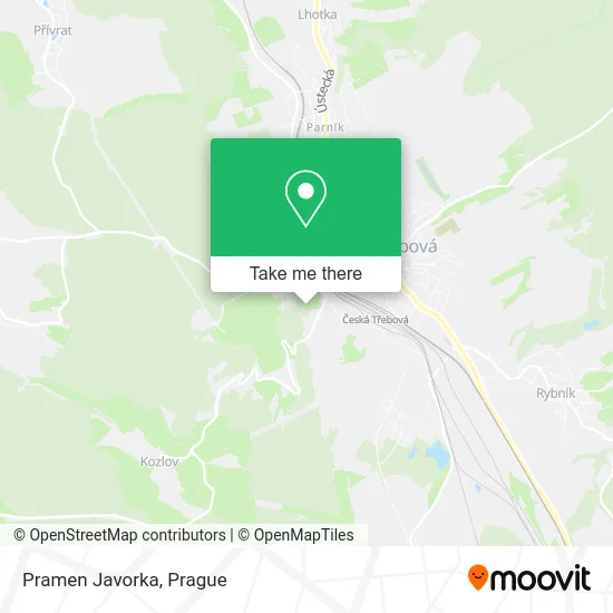 Карта Pramen Javorka