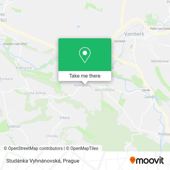 Studánka Vyhnánovská map