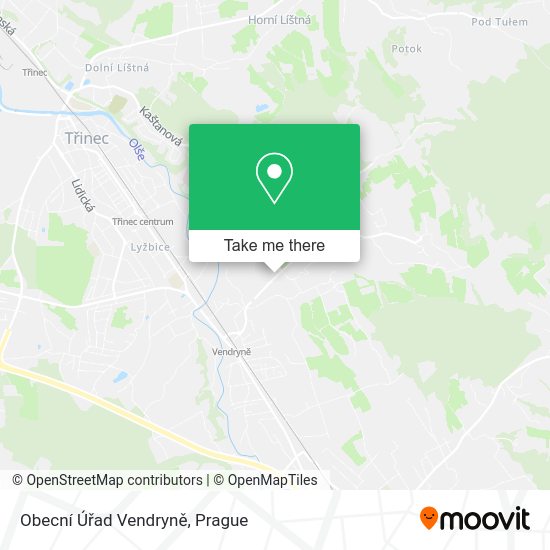 Obecní Úřad Vendryně map