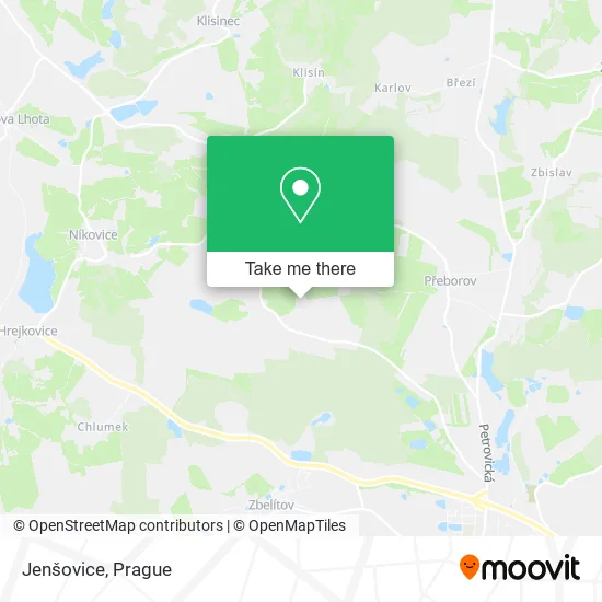 Карта Jenšovice