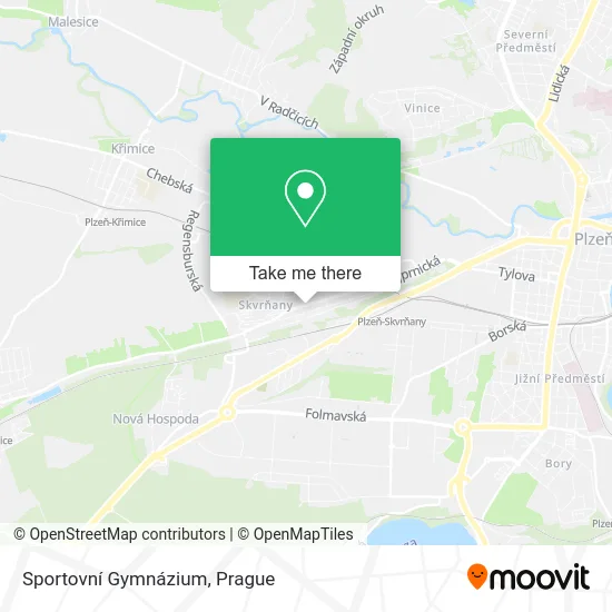 Карта Sportovní Gymnázium