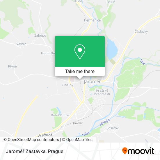 Jaroměř Zastávka map