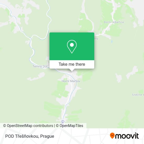 POD Třešňovkou map