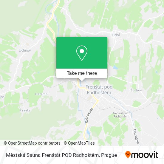 Městská Sauna Frenštát POD Radhoštěm map
