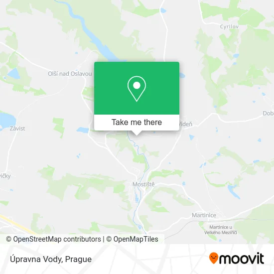 Карта Úpravna Vody