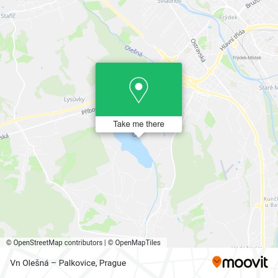 Vn Olešná – Palkovice map