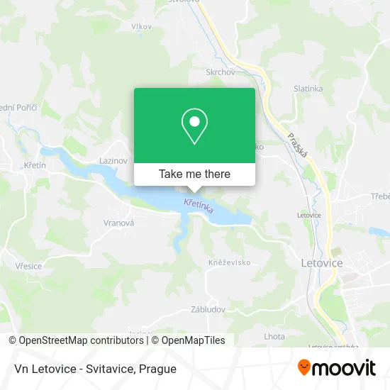 Карта Vn Letovice - Svitavice