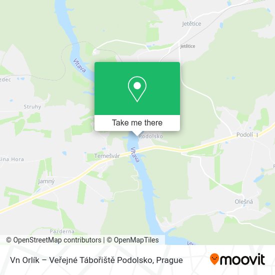 Vn Orlík – Veřejné Tábořiště Podolsko map
