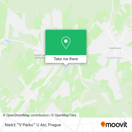 Карта Nádrž ""V Parku"" U Atc