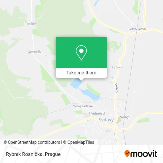 Rybník Rosnička map