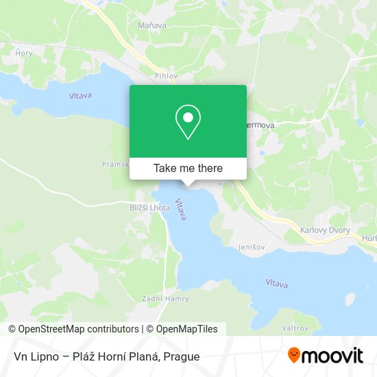 Vn Lipno – Pláž Horní Planá map