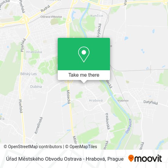 Úřad Městského Obvodu Ostrava - Hrabová map