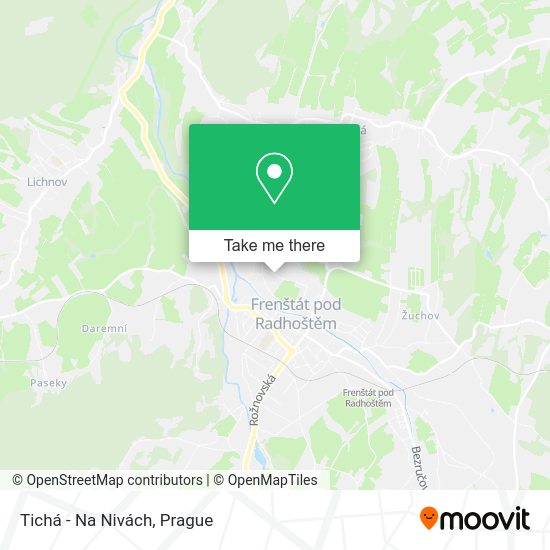 Tichá - Na Nivách map