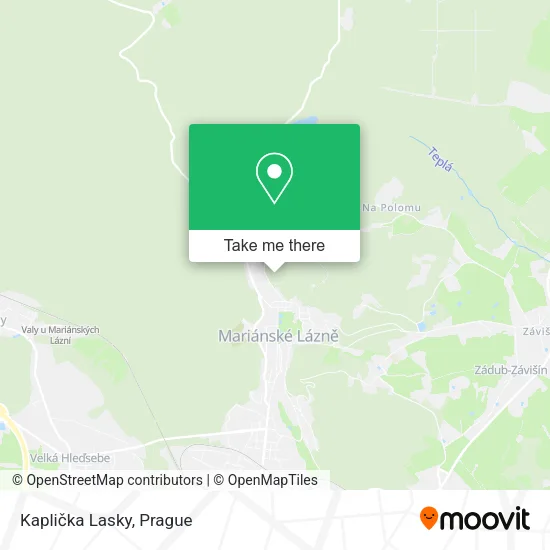 Kaplička Lasky map