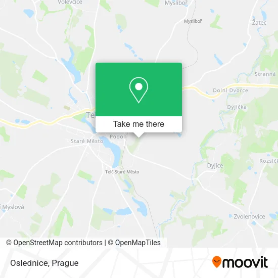 Oslednice map