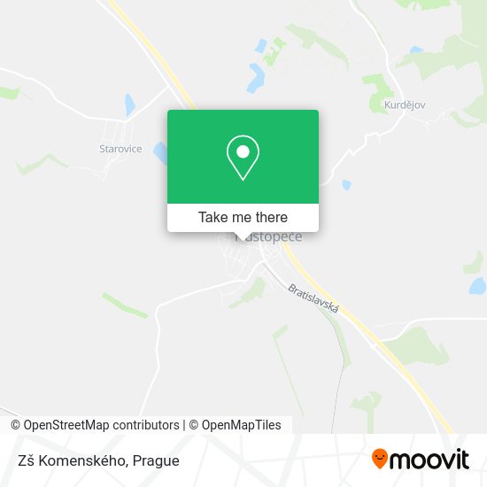 Zš Komenského map