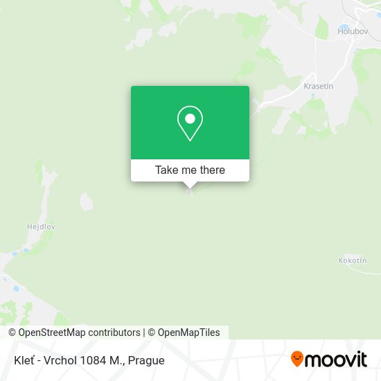 Kleť - Vrchol 1084 M. map