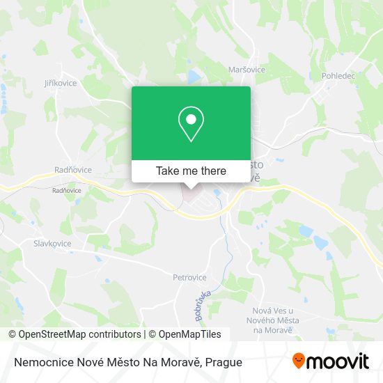Nemocnice Nové Město Na Moravě map
