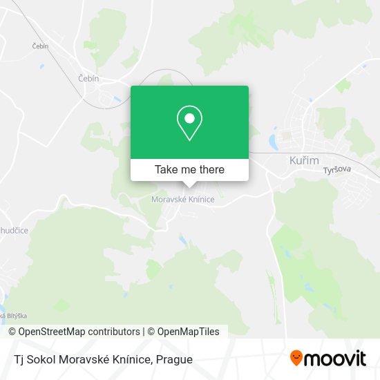 Tj Sokol Moravské Knínice map