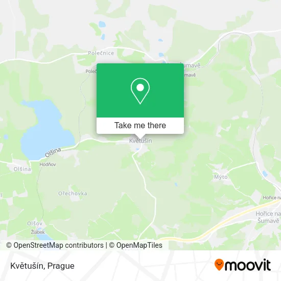 Květušín map