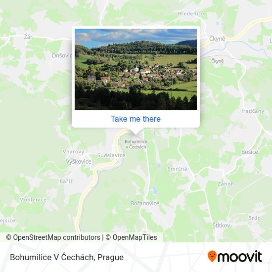 Bohumilice V Čechách map