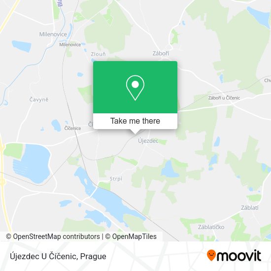 Újezdec U Číčenic map