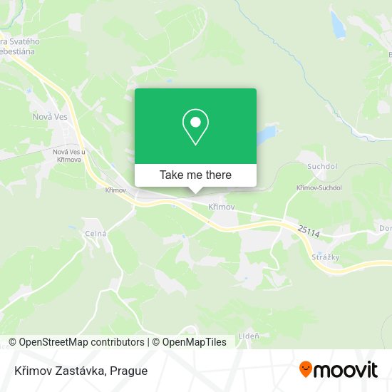 Карта Křimov Zastávka