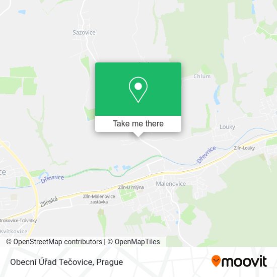 Obecní Úřad Tečovice map