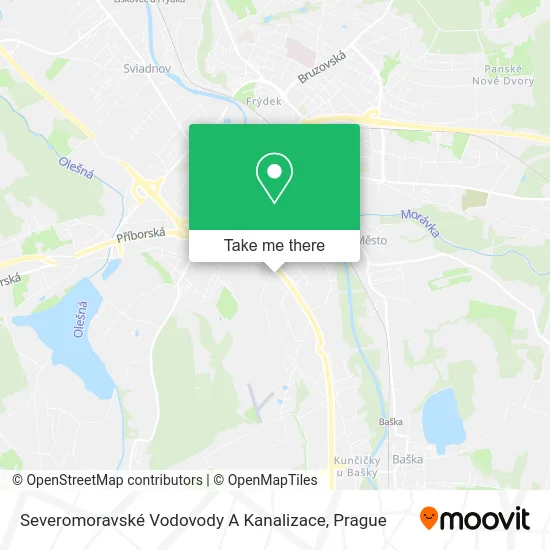 Карта Severomoravské Vodovody A Kanalizace