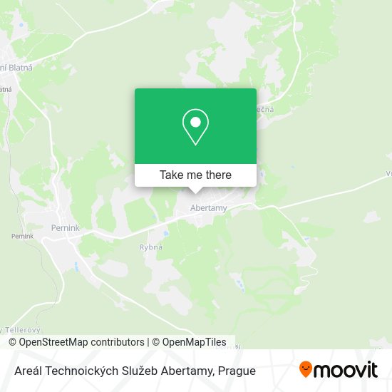 Areál Technoických Služeb Abertamy map