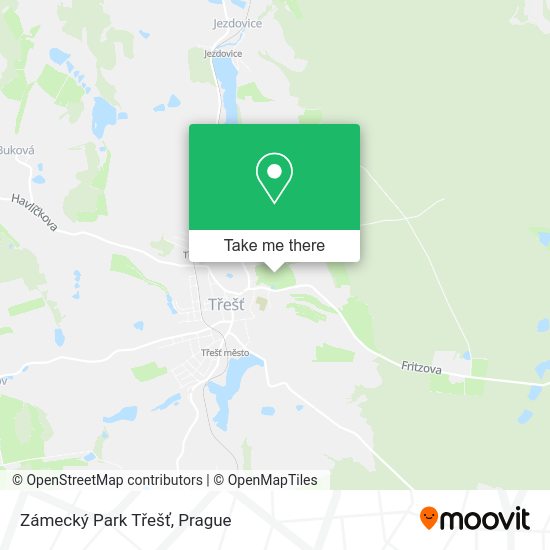 Zámecký Park Třešť map