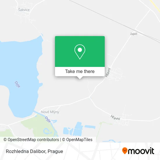 Rozhledna Dalibor map