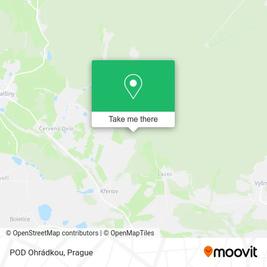 Карта POD Ohrádkou