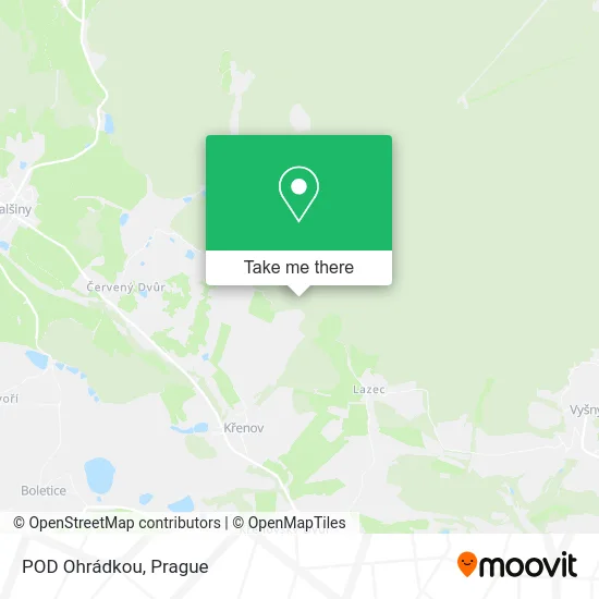 Карта POD Ohrádkou