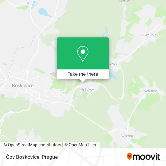 Карта Čov Boskovice