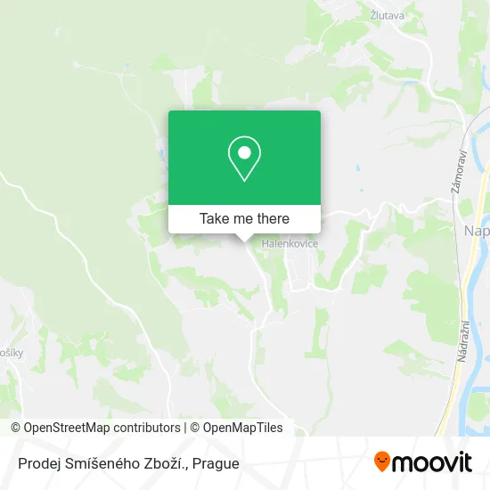 Карта Prodej Smíšeného Zboží.
