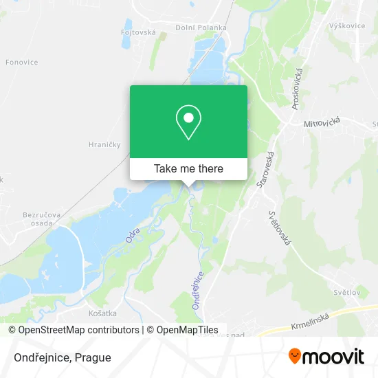 Карта Ondřejnice
