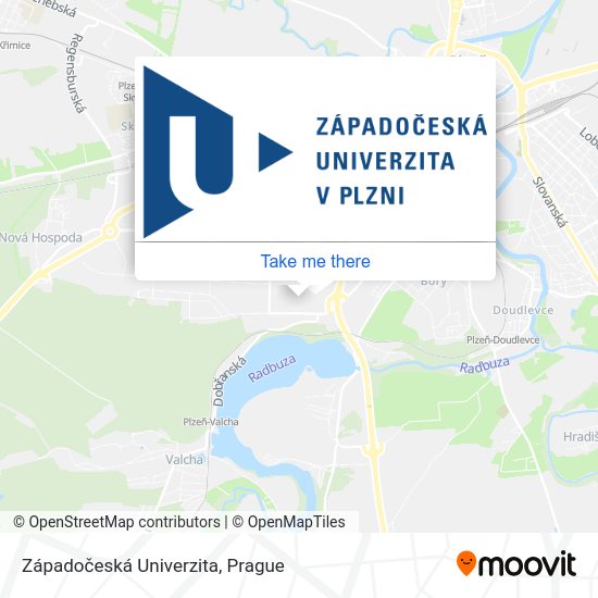 Západočeská Univerzita map